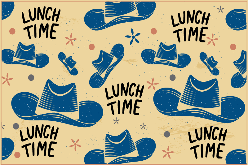 Original placemats for lunch time hats - TenStickers