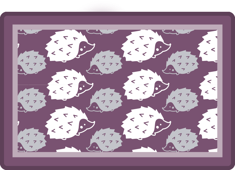 Original placemats with hedgehog texture - TenStickers