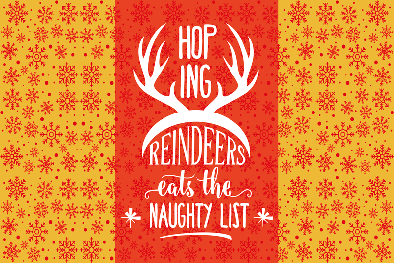 Reindeer Quote Christmas placemats - TenStickers