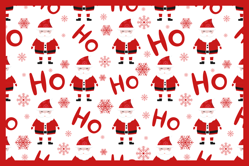 Santa Claus and HoHoHo Christmas placemats - TenStickers