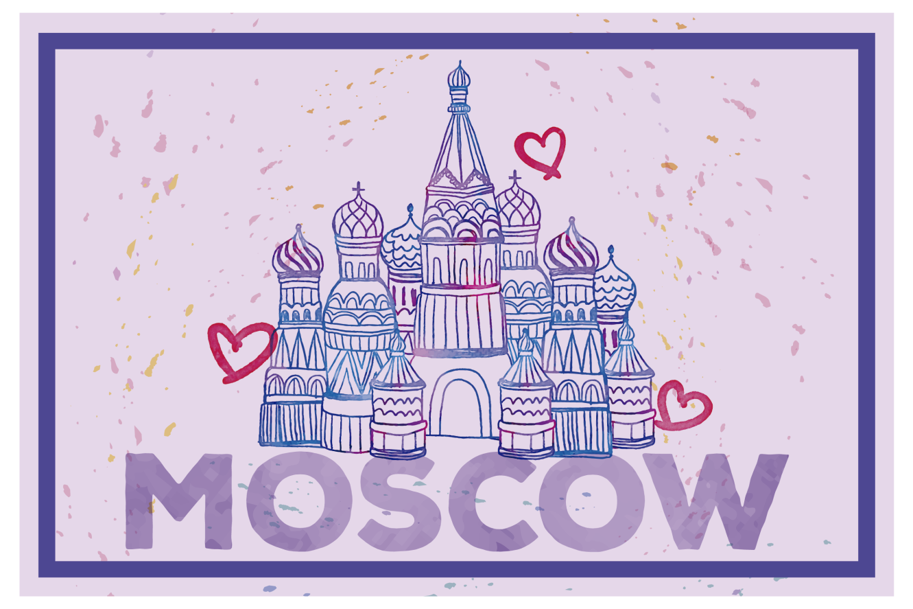 Original placemats moscow landmark design - TenStickers