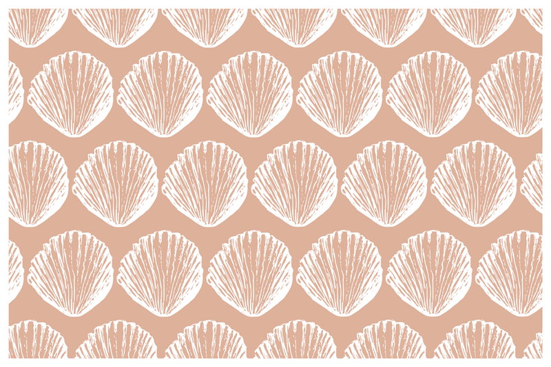 Textured placemats with seashell motif pattern - TenStickers