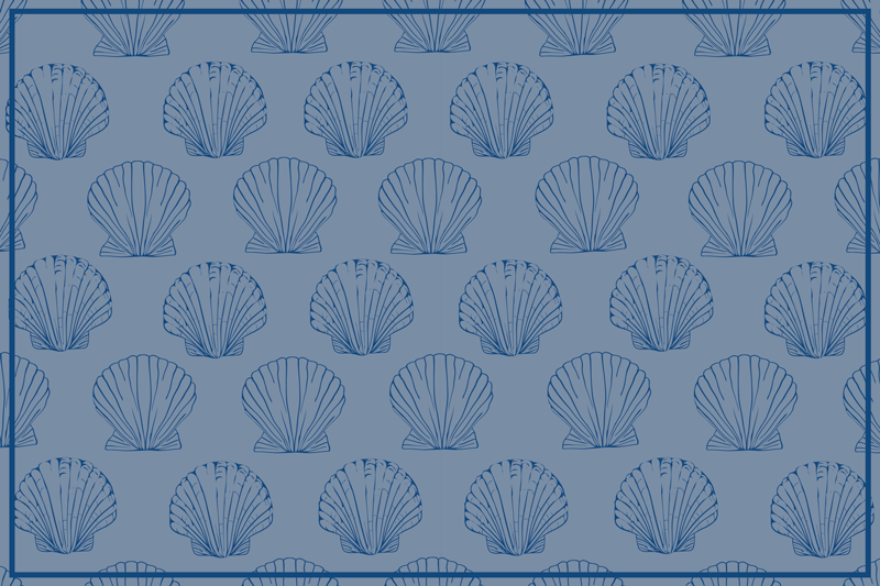 Original placemats shell pattern elegance - TenStickers