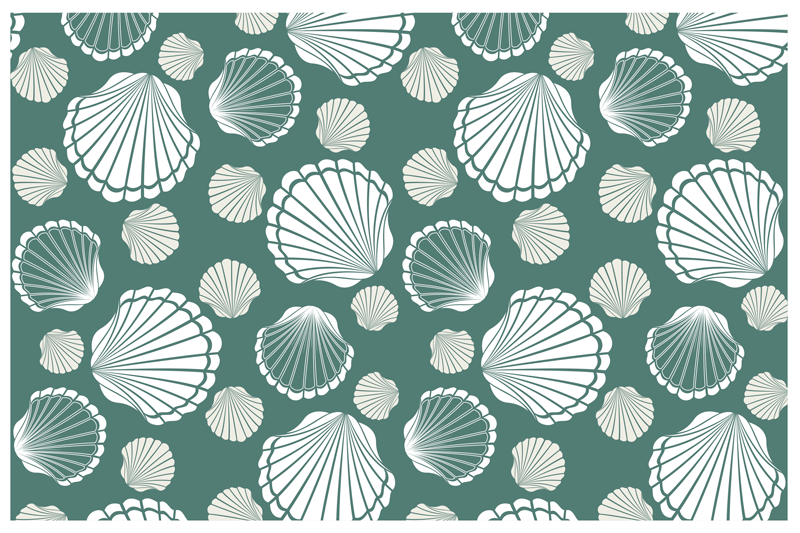 Original placemats sea shell designs - TenStickers