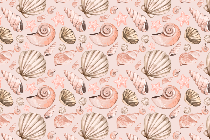 Original placemats with seashell pattern design - TenStickers