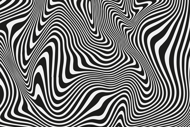 Modern placemats with fluid black designs - TenStickers