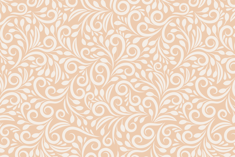 Light brown floral pattern modern placemats - TenStickers