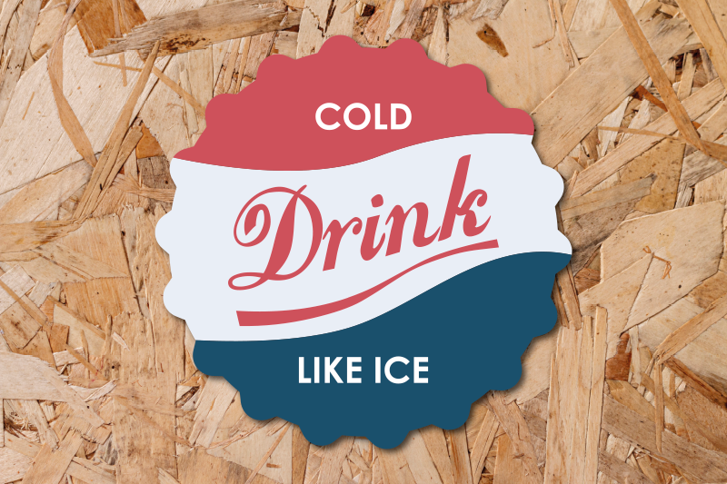 Quote placemats cold drink as chilled as ice - TenStickers