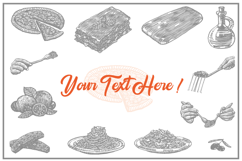 Original placemats in culinary art style - TenStickers