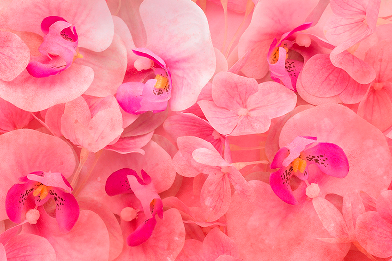 Textured placemats graceful bloom design - TenStickers