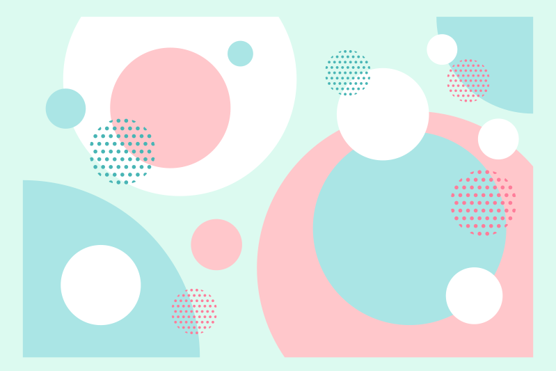 Modern placemats in geometric color blocks - TenStickers