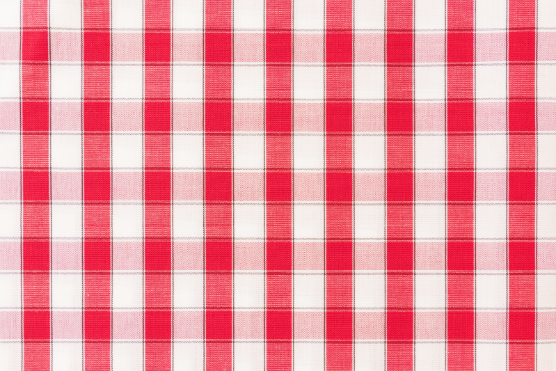Textured placemats red checkered pattern - TenStickers