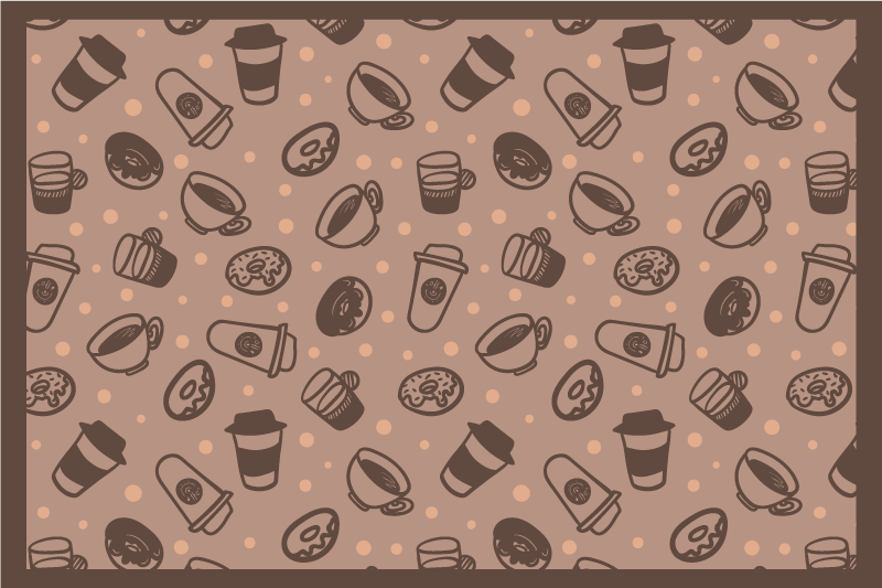 Original placemats coffee cup designs - TenStickers