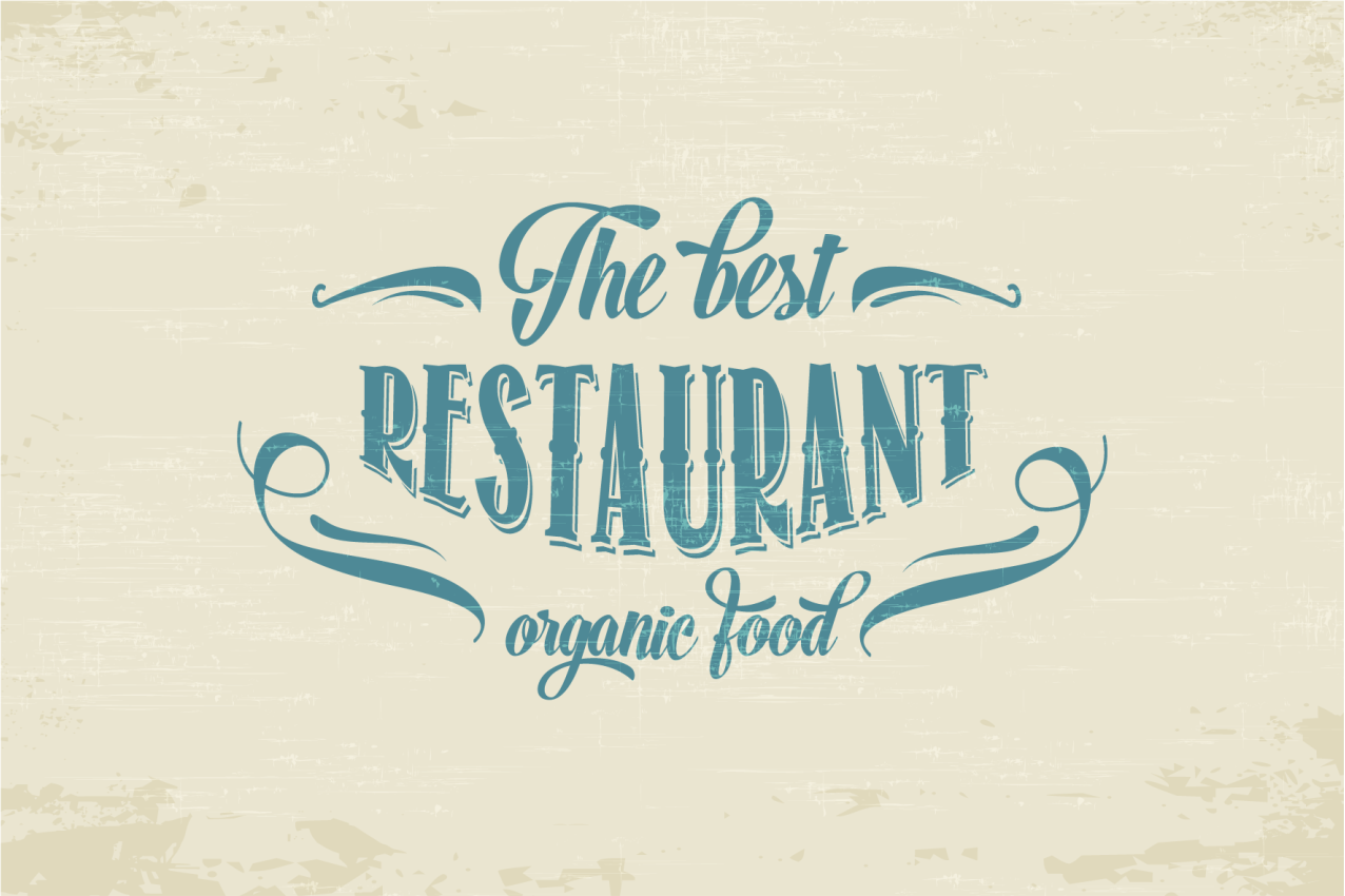 Quote placemats for organic restaurant food - TenStickers