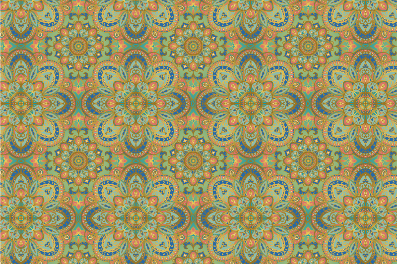 Original placemats elaborate floral design - TenStickers