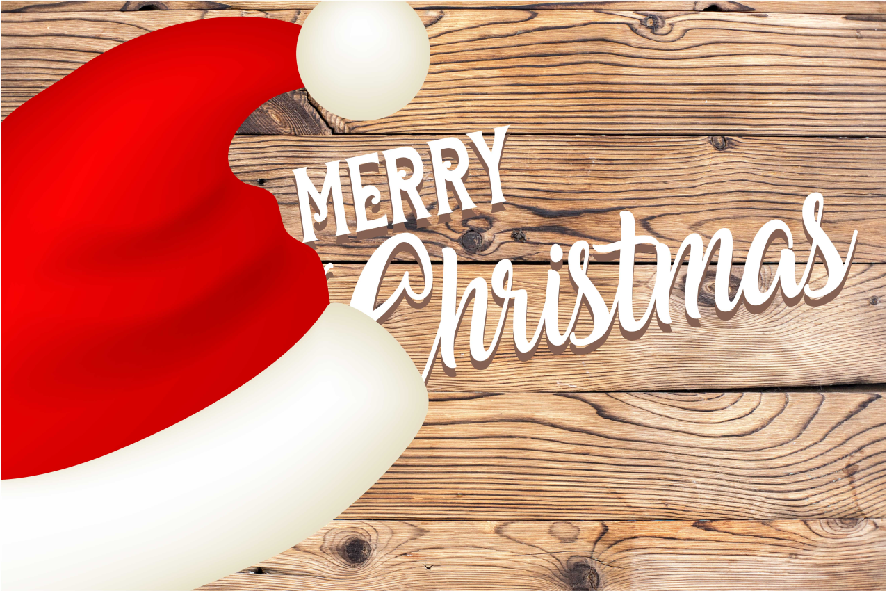 Christmas placemats with festive santa hat design - TenStickers