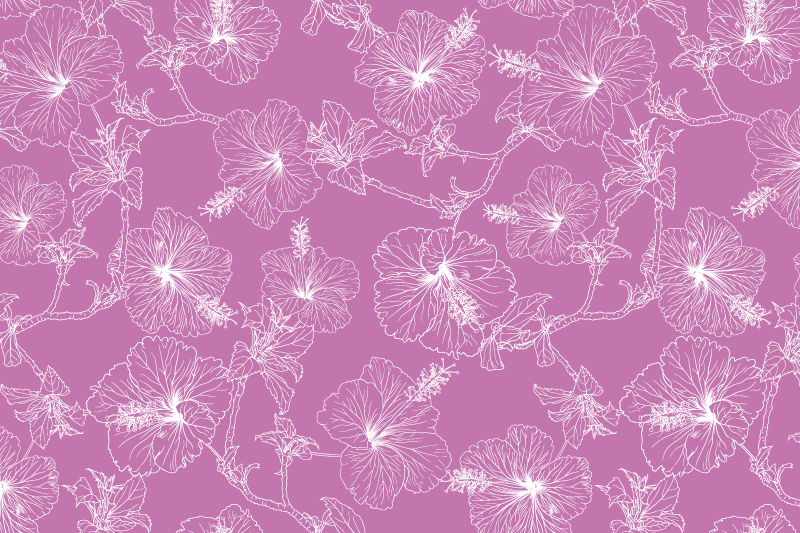 Original placemats floral outline design - TenStickers