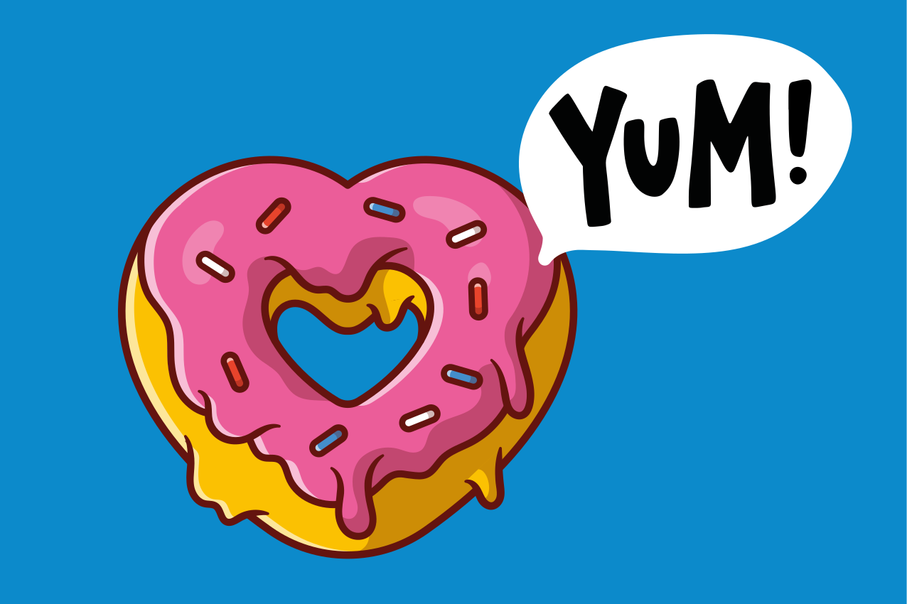 Children placemats heart-shaped snack - TenStickers