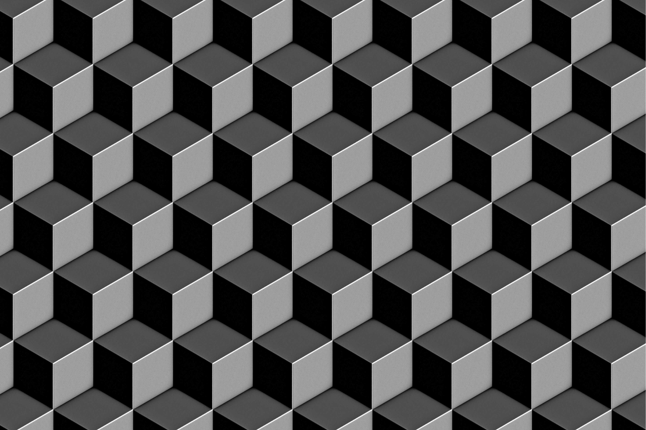 Textured placemats geometric cube design - TenStickers