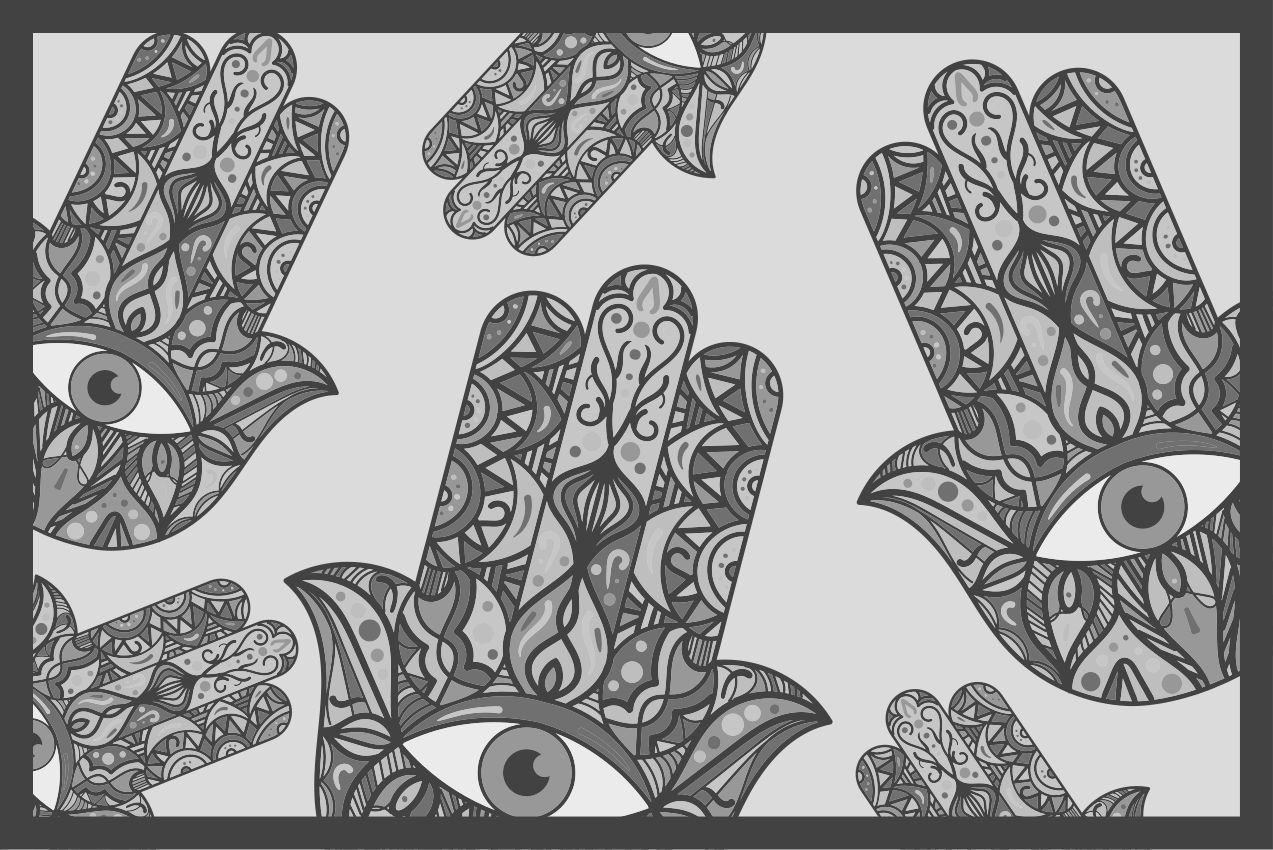 Original placemats with detailed hand patterns - TenStickers