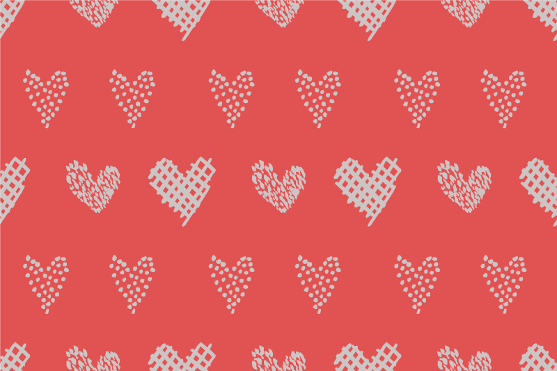 Textured placemats with heart pattern design - TenStickers