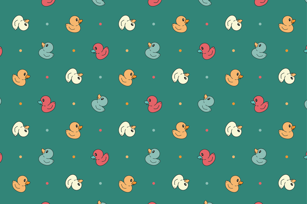 Children placemats colorful duck design - TenStickers