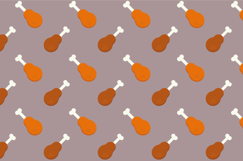 Original placemats chicken leg design - TenStickers