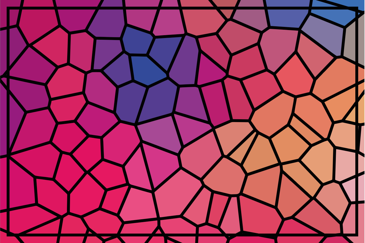 Vibrant color geometric original placemats - TenStickers