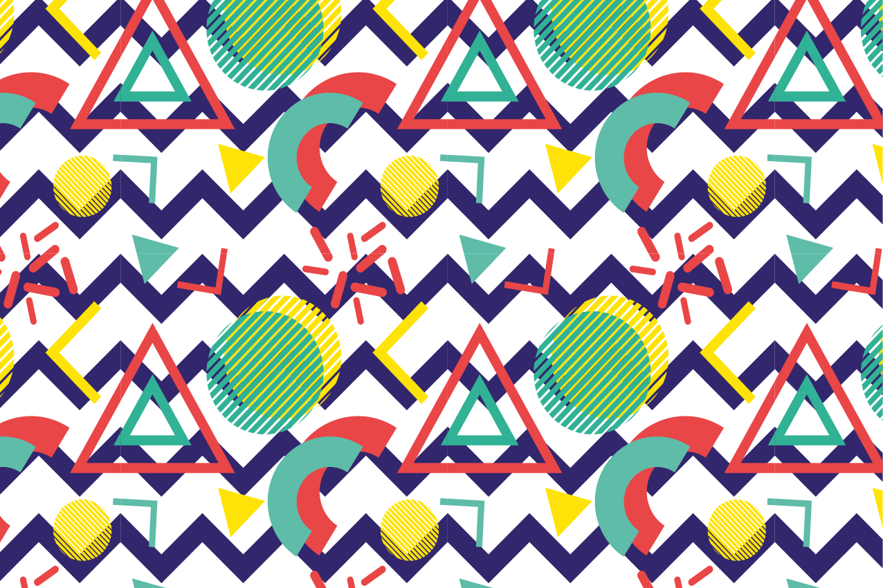 Geometry Pattern Design modern placemats - TenStickers