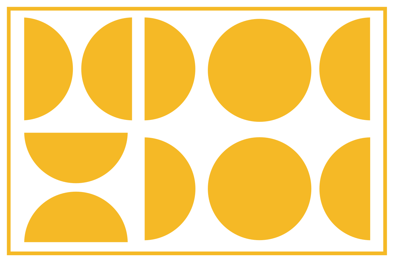 Modern placemats in geometric yellow design - TenStickers