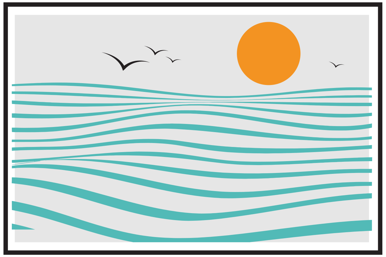 Modern placemats with chic wave pattern - TenStickers