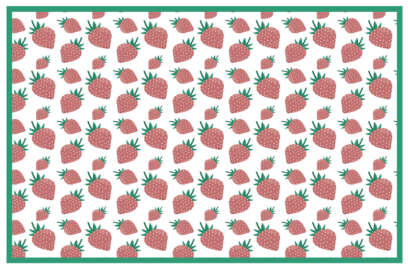 Colorful handmade strawberries modern placemats - TenStickers