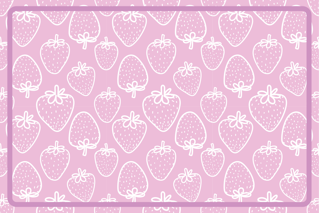 Children placemats strawberry patterned mat - TenStickers