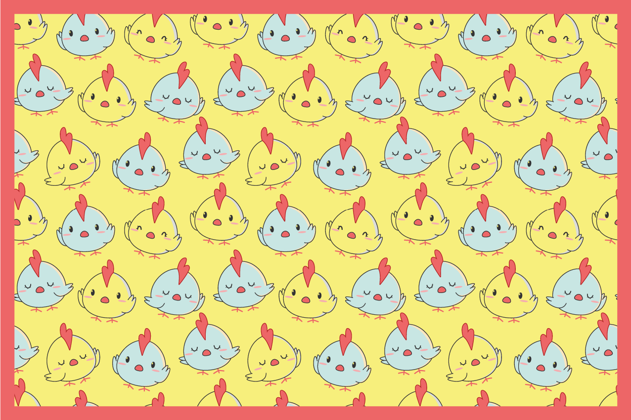 Children placemats cute chick design - TenStickers