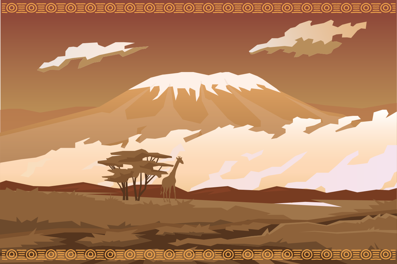 Original placemats majestic mountain view - TenStickers