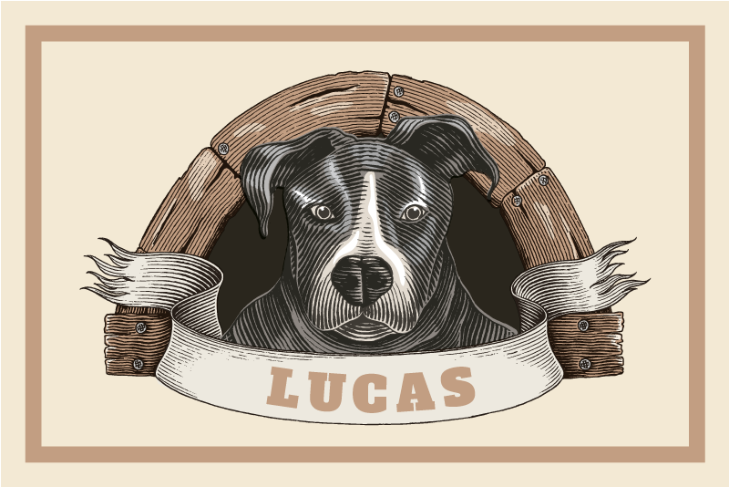 Original placemats dog portrait artwork - TenStickers