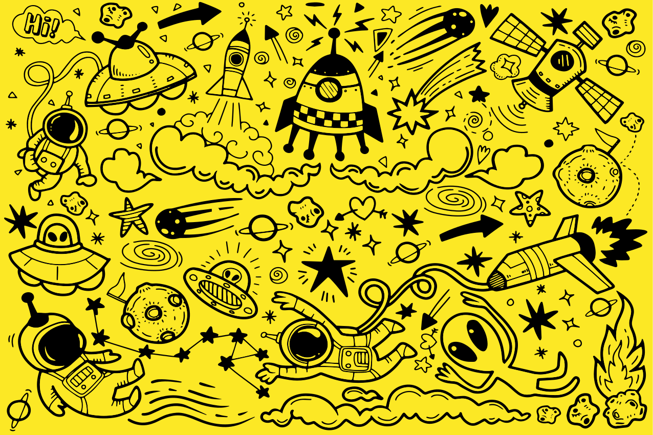 Children placemats space adventure designs - TenStickers