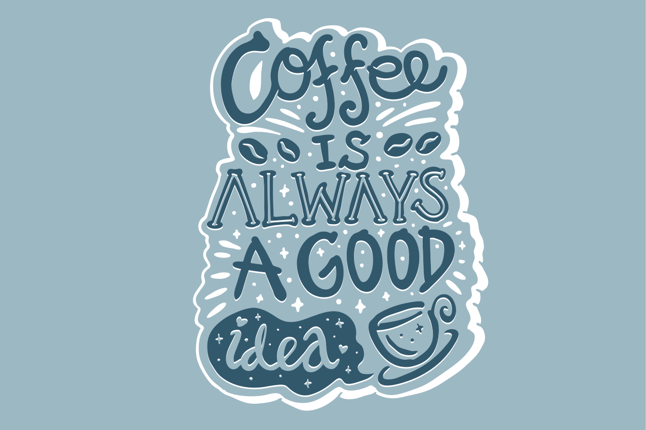Coffee inspiration quote quote placemats - TenStickers