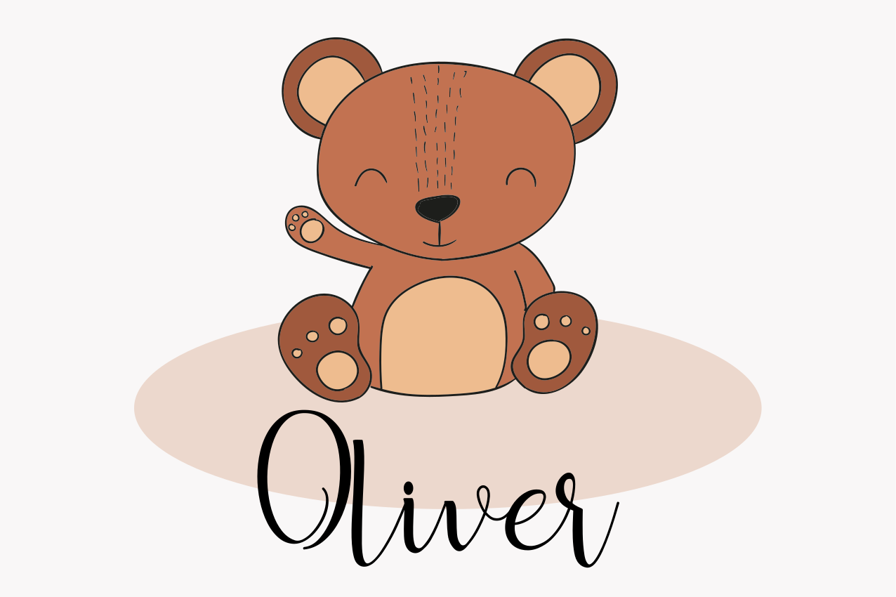 Children placemats cute bear design - TenStickers