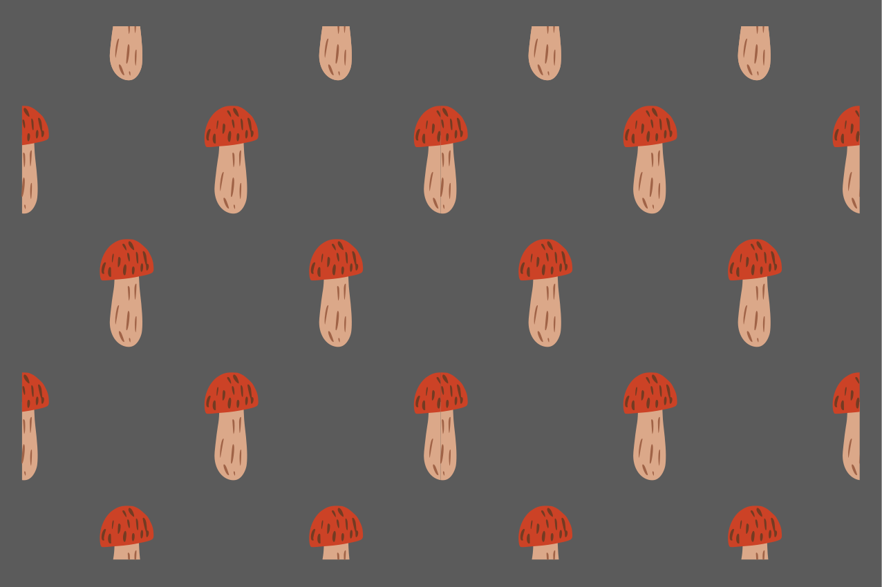 Original placemats mushroom design elements - TenStickers