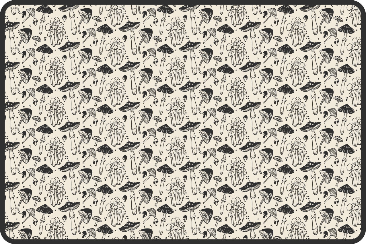 Original placemats mushroom pattern design - TenStickers