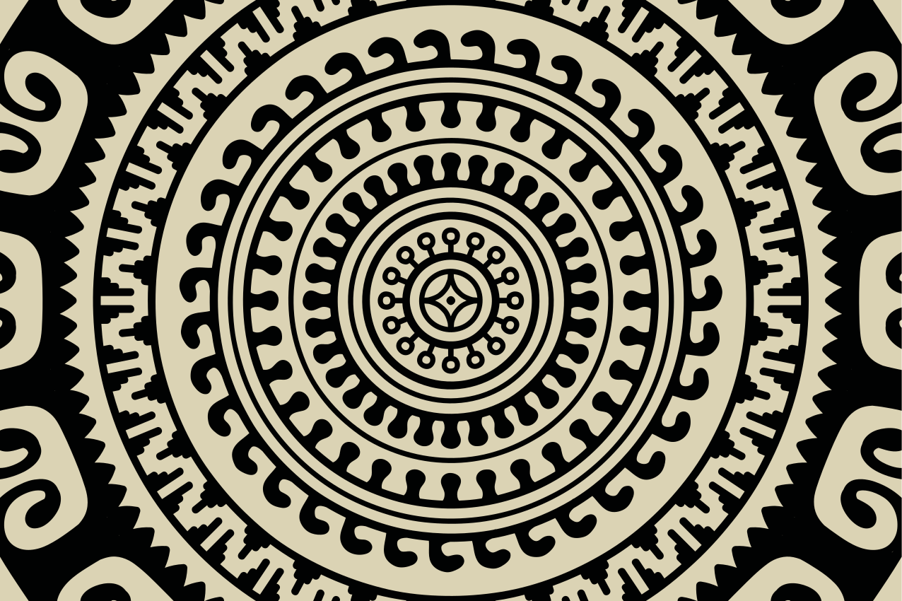 Textured placemats with circular patterned designs - TenStickers