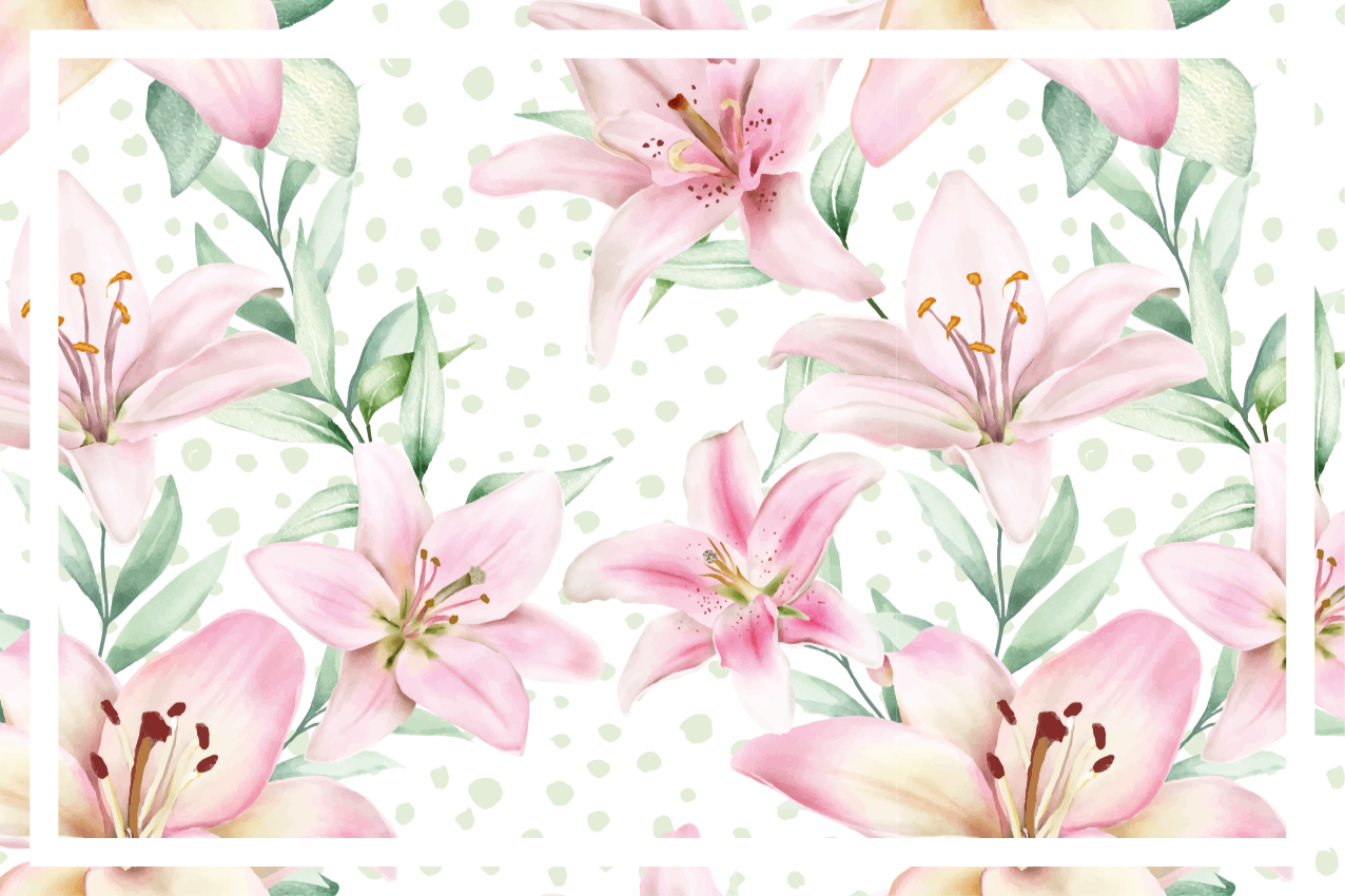 Original placemats floral lily arrangement - TenStickers