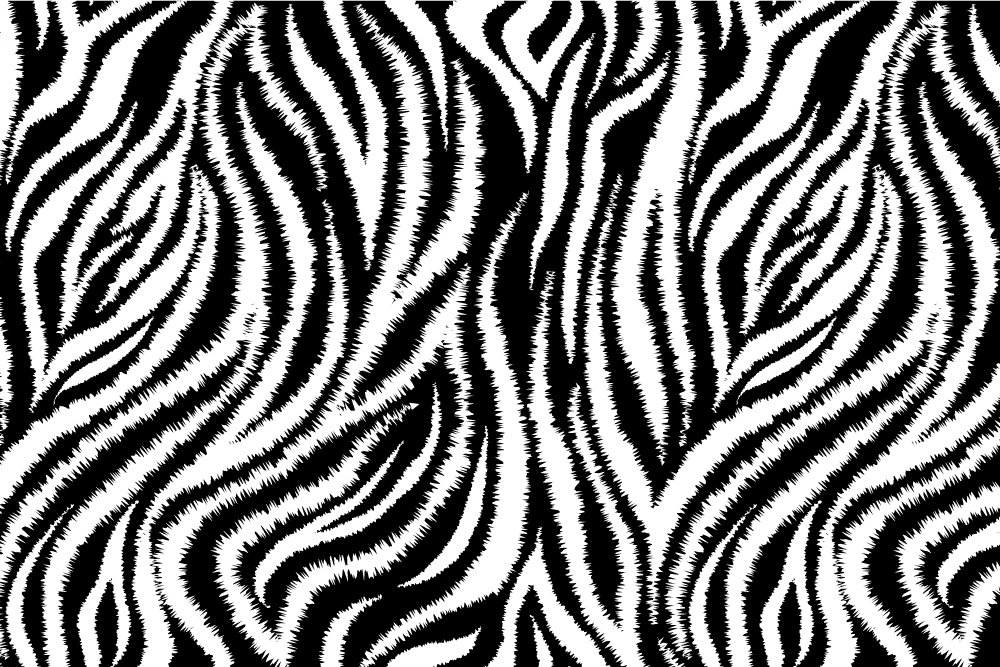 Textured placemats zebra stripe design - TenStickers