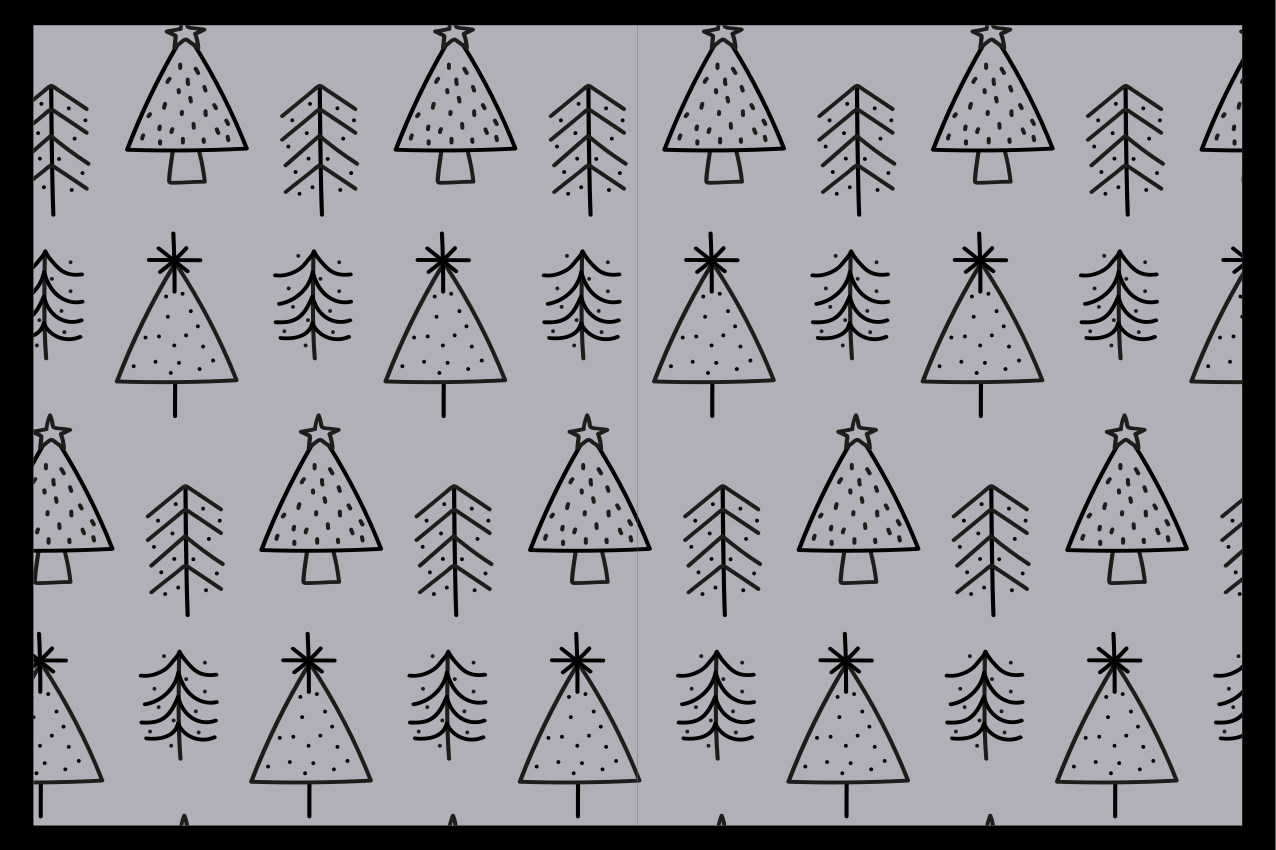 Christmas placemats with festive christmas trees - TenStickers