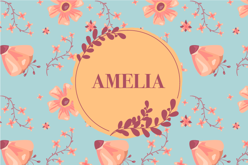 Personalised placemats botanical name design - TenStickers