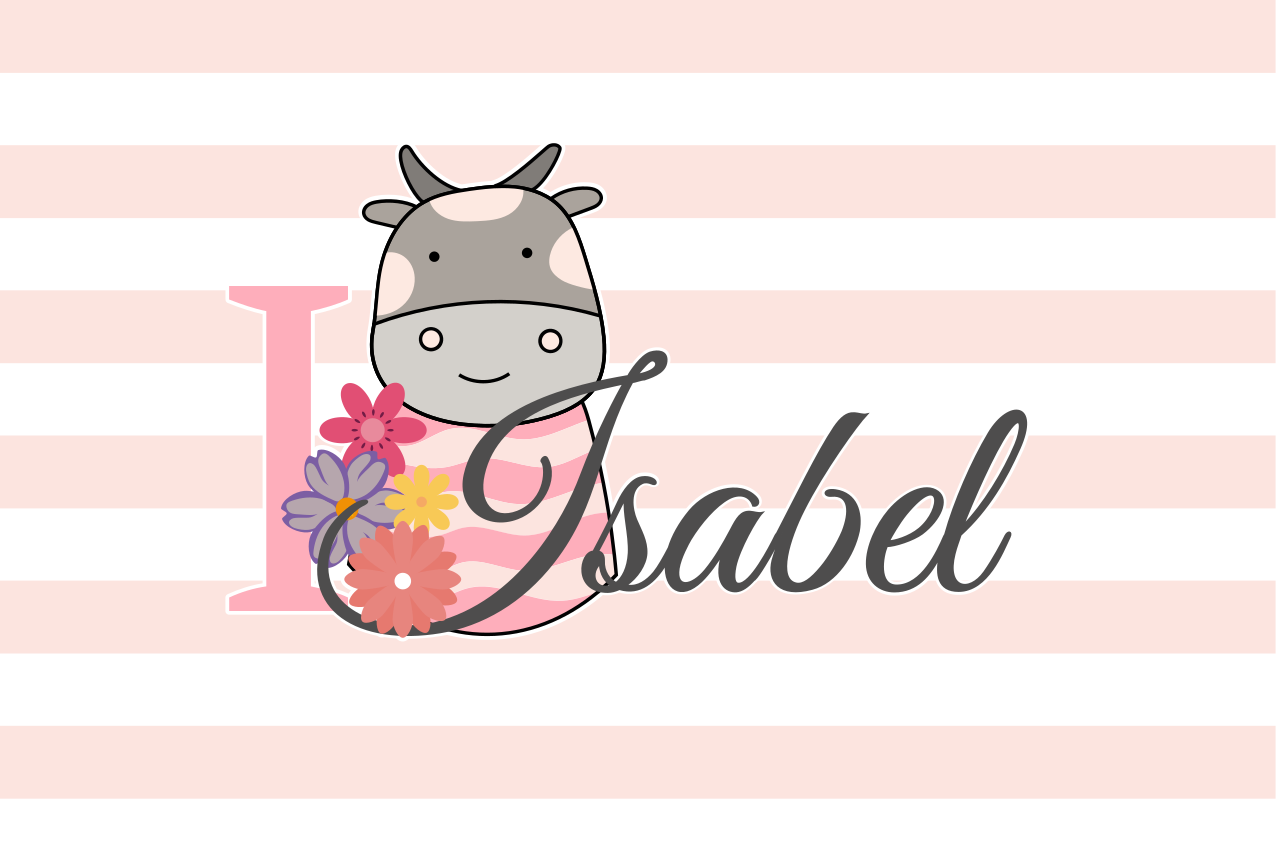 Personalised placemats with cow theme design - TenStickers