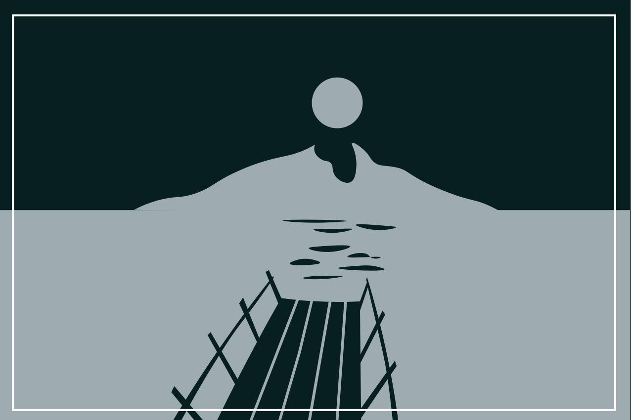 Modern placemats river crossing design - TenStickers