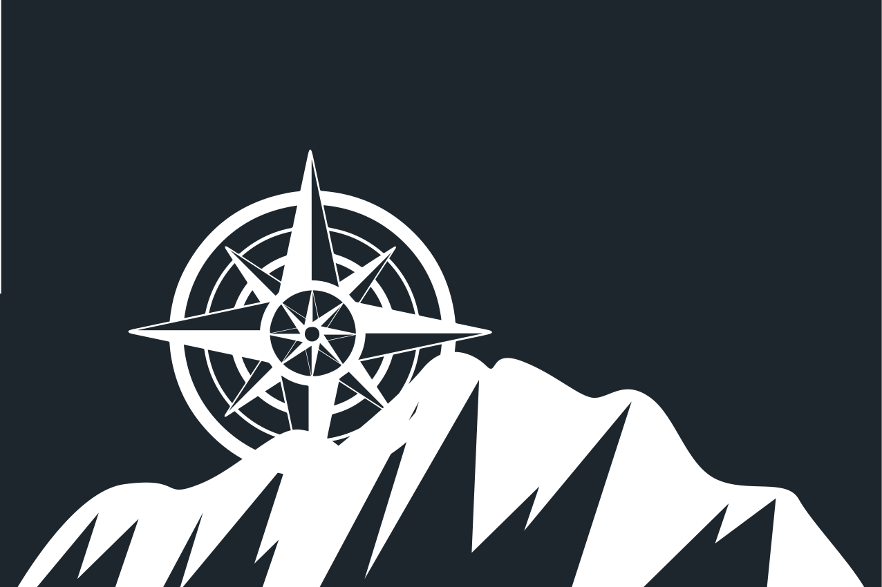 Quote placemats mountain compass design - TenStickers