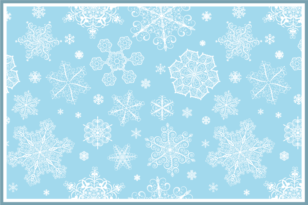Christmas placemats with snowflake design - TenStickers